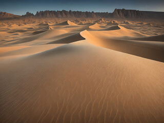 Fototapeta na wymiar 砂漠の景色のイラストGenerative AI