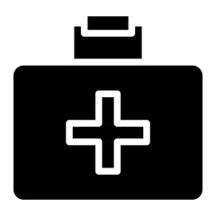 Fototapeta premium medical bag glyph 