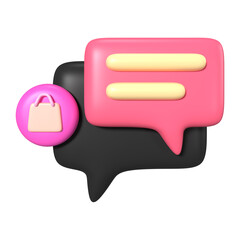 Seller Chat 3D Illustration Icon