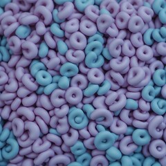 Texture for bedroom wallpaper in pastel, calm colors. Round bagels