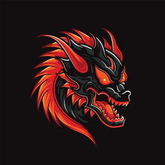 E-Sport Dragon Mascot Logo Design in Vector