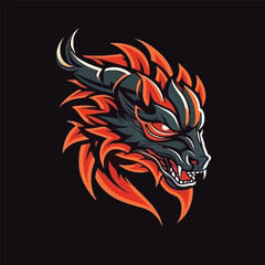 E-Sport Dragon Mascot Logo Design in Vector