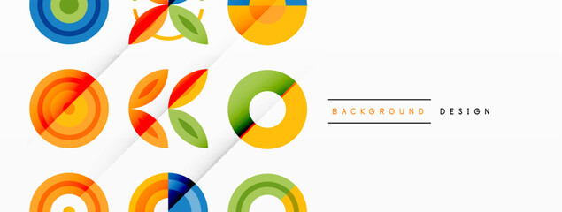 Vibrant and eye-catching vector background featuring a grid of colorful circles arranged in a patterned composition, perfect for modern and trendy designs