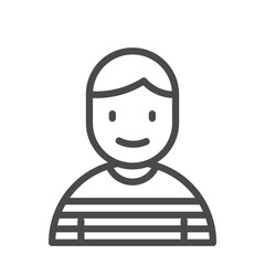 boy icon,  classic thin line icon