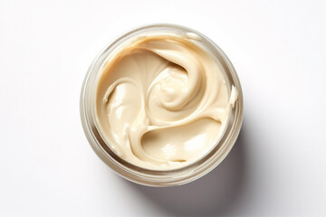 Cosmetics - crème close up on white background. Generative Ai