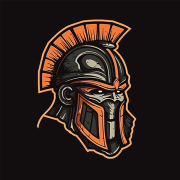 Gladiator Spartan Emblem Logo Design