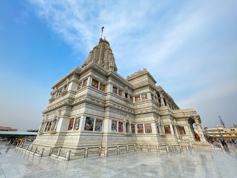 Beautifuly Crafted Marble Dome Of Prem Mandir Temple In Vrindavan Mathura  India Stock Photo  Download Image Now  iStock