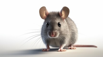 mouse with white background generated ai