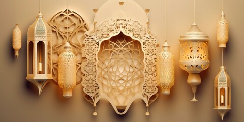 Islamic festival design Generative AI