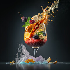 A variety of cocktail on a beautiful background, Generative AI. High quality photo Generative AI - obrazy, fototapety, plakaty
