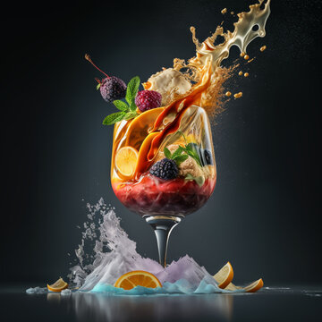 A variety of cocktail on a beautiful background, Generative AI. High quality photo Generative AI