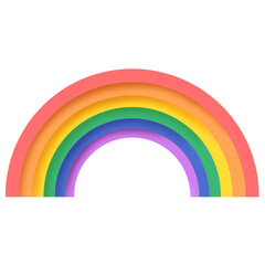 Rainbow papercut illustration