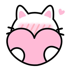 cat with heart