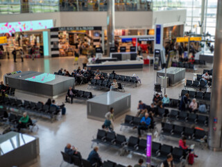 People waiting in the airport departure lounge are usually travellers on vacation, business or...