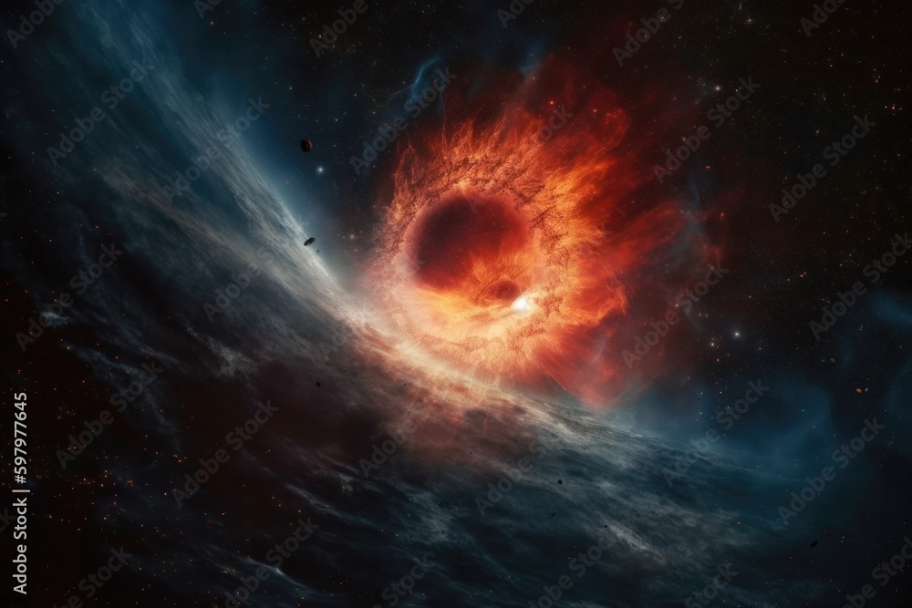 Wall mural the birth of a colossal jet: exploring the source of a plasma blast from the edge of a supermassive 