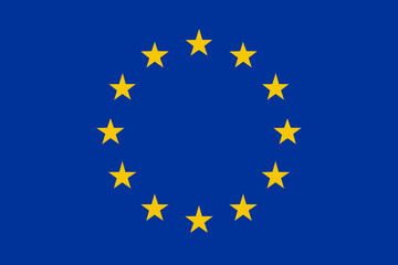 flag of EU, isolated vector illustration