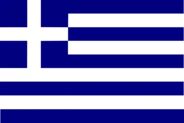 Poster Greek flag of Greece isolated vector illustration © Route66