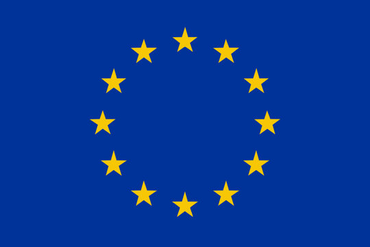 flag of EU, isolated vector illustration