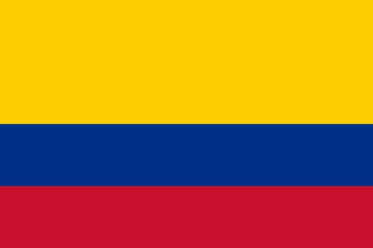 Colombian flag of Colombia - isolated vector illustration
