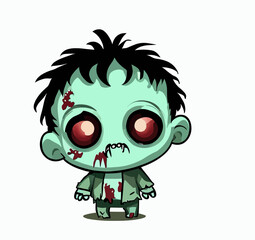 Cute little zombie vector art