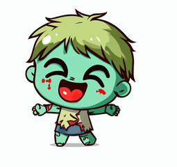 Cute little zombie vector art