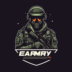 Military Emblem Logo Design for E-Sport