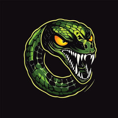Snake Mascot Vector Logo Design