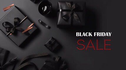 Black Friday Sale Poster, abstract creation. Blurry background, template, Bokeh, Generative AI