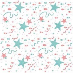 Stars and hearts, geometric shapes, green-pink stripes, embroidery patterns, geometric shapes, leather texture, printed on fabric.