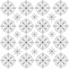 Flowers, geometry, black lines, embroidery, geometric shapes, leather texture, printed on fabric