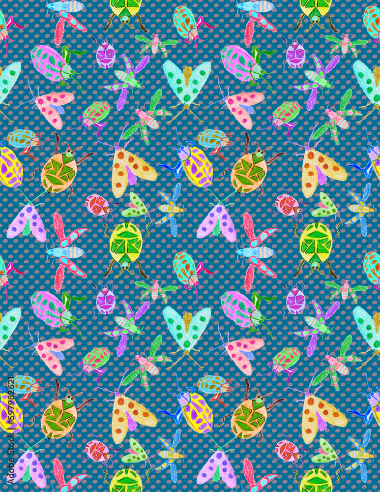 Poster seamless repeat pattern print background