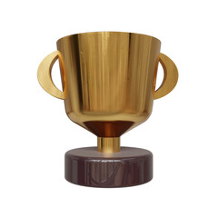 gold trophy cup 3d render