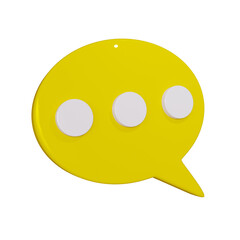 chat button massege 3d render 