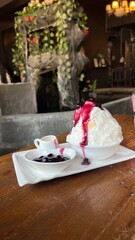 Blueberry Bing Su (Korean Shaved ice)