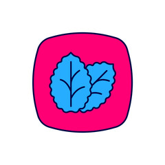 Filled outline Tobacco leaf icon isolated on white background. Tobacco leaves. Vector