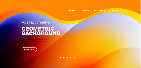 Abstract elegant flowing shapes background, fluid gradient colors. Template for covers, templates, flyers, placards, brochures, banners