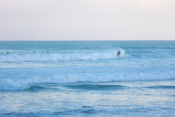 Naklejka premium surfing in the sea