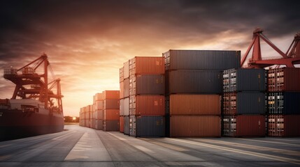 Global business logistics background. Generative AI