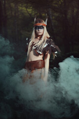 Norse shaman in the forest