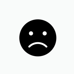 Sad Emoji Faces  Icon for Apps and Websites – Vector.  