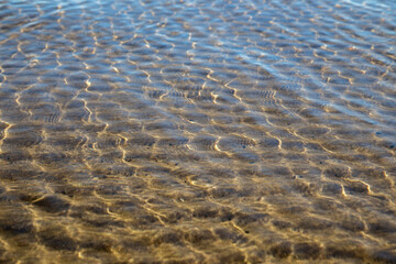 Fototapeta na wymiar background in the form of a seabed with a sandy bottom and clear water. uniform background. background.