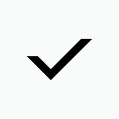 Check mark Icon.  Approve, Confirm Symbol for Design, Presentation, Website or Apps Elements - Vector.  