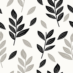 seamless pattern with leaves