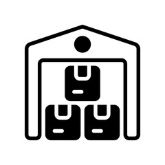Obraz premium storage warehouse icon, to store the stock of goods. Generative AI