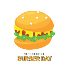 International Burger Day background.