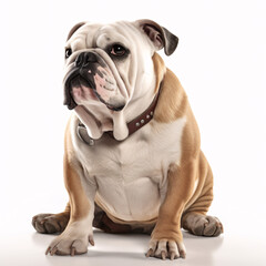 Obraz premium Bulldog breed dog isolated on white background