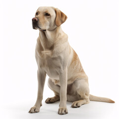 Labrador Retriever breed dog isolated on white background