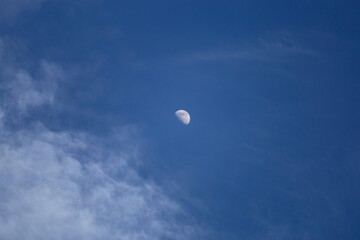 moon on a blue sky background