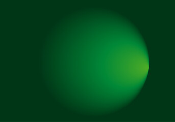 Fondo de degradado verde negro radial con luz a la derecha. Luz al final del túnel - obrazy, fototapety, plakaty