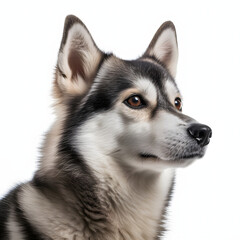 Alaskan Klee Kai breed dog isolated on white background